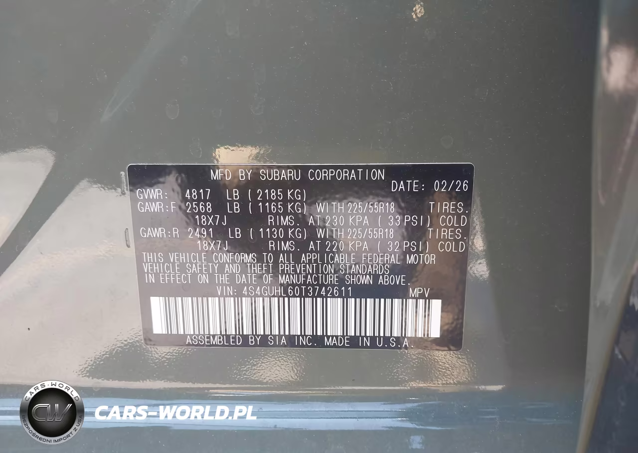 2026 Subaru Crosstrek Limited VIN:4S4GUHL60T3742611 - 9