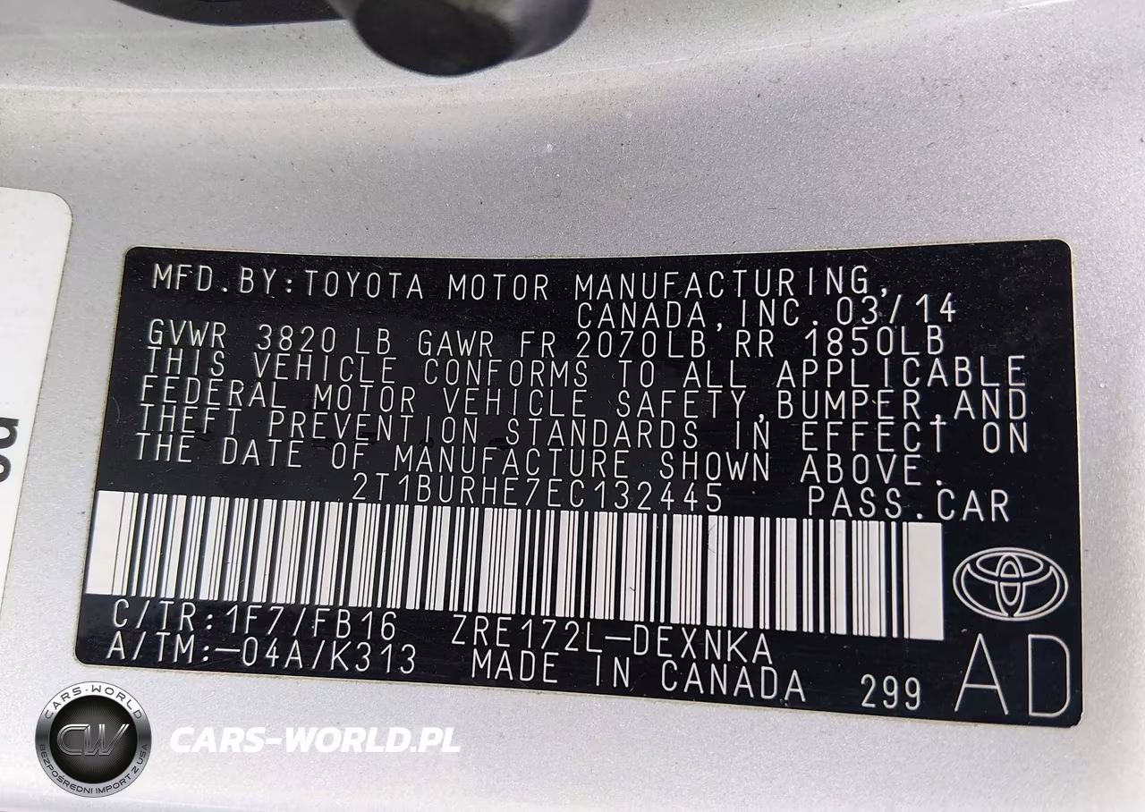 2014 Toyota Corolla Le VIN:2T1BURHE7EC132445 - 9