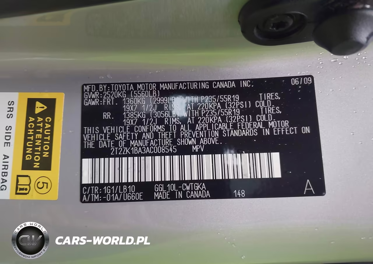 2010 Lexus Rx 350 VIN:2T2ZK1BA3AC008545 - 9