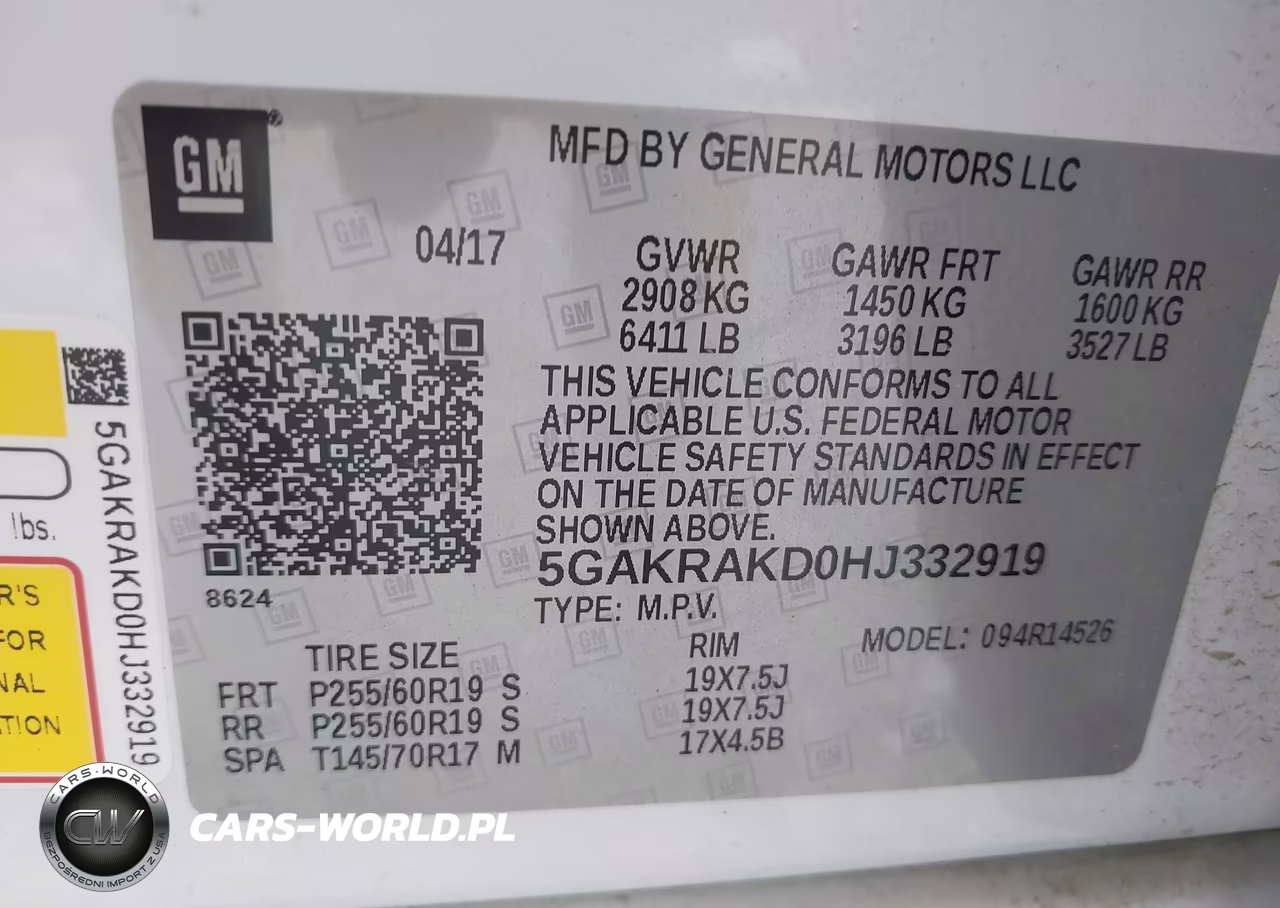 2017 Buick Enclave Convenience VIN:5GAKRAKD0HJ332919 - 9