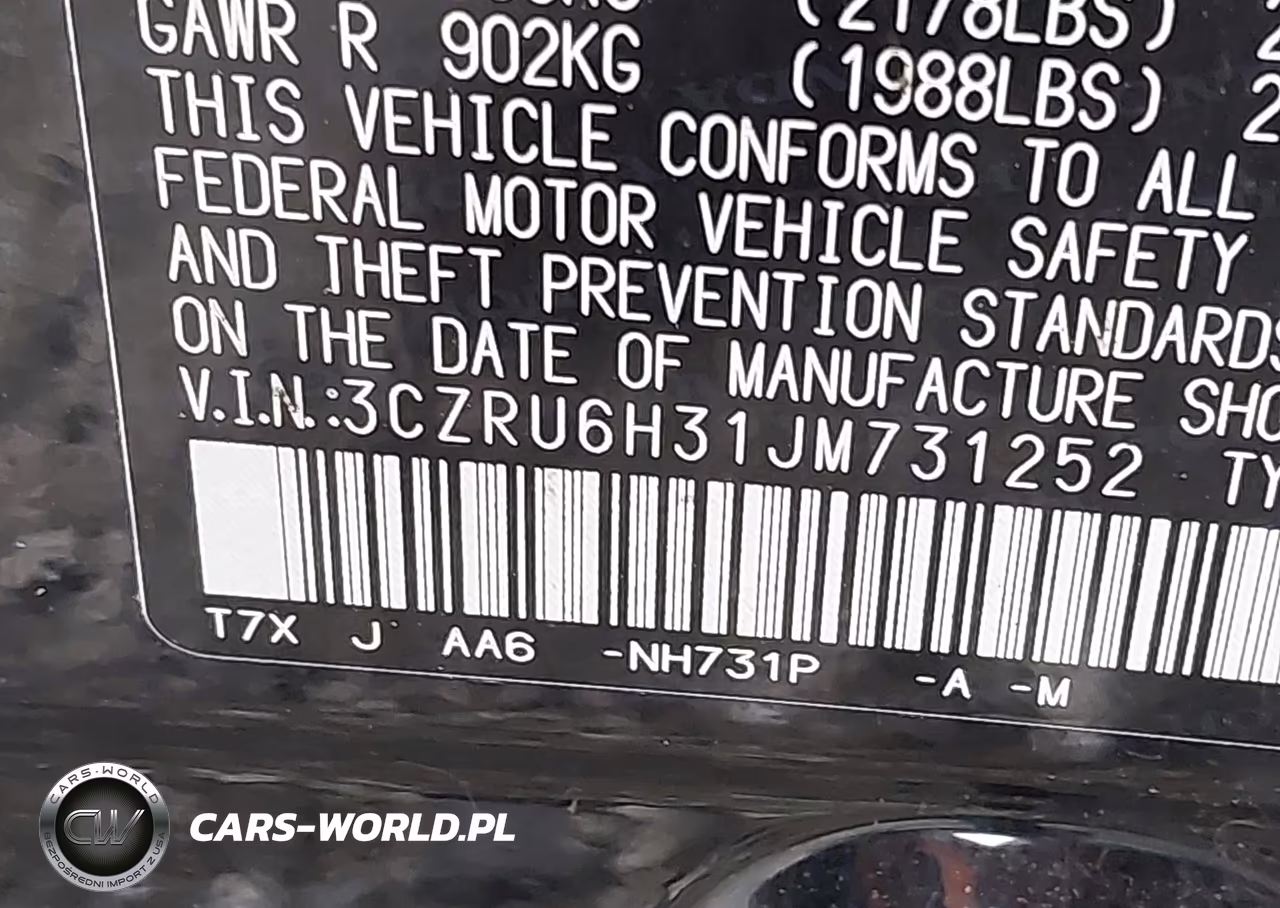 2018 Honda Hr-V Lx VIN:3CZRU6H31JM731252 - 9