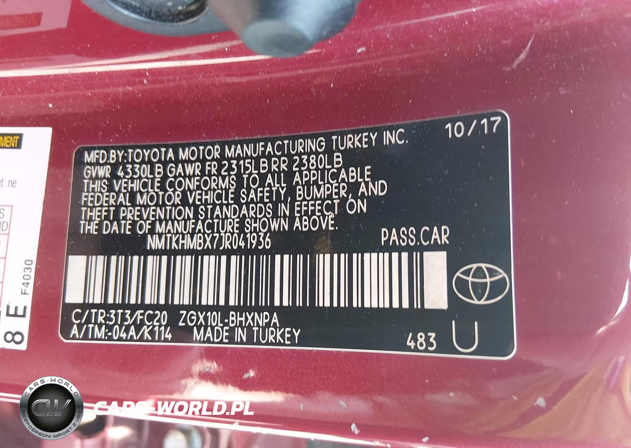 2018 Toyota C-Hr Xle VIN:NMTKHMBX7JR041936 - 9