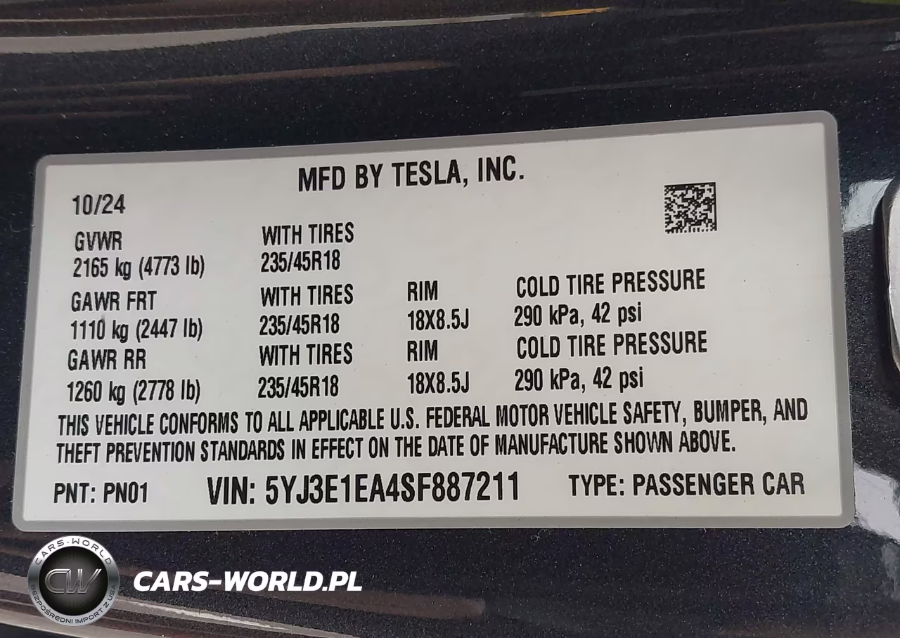 2025 Tesla Model 3 Long Range Rear-Wheel Drive-Standard Rear-Wheel Drive VIN:5YJ3E1EA4SF887211 - 9