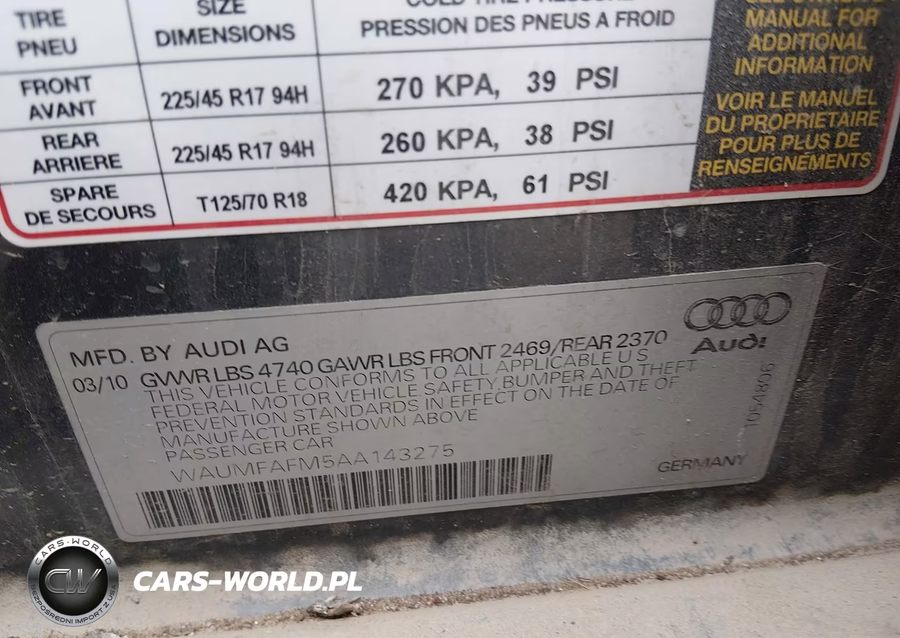 2010 Audi A3 2.0T Premium VIN:WAUMFAFM5AA143275 - 9