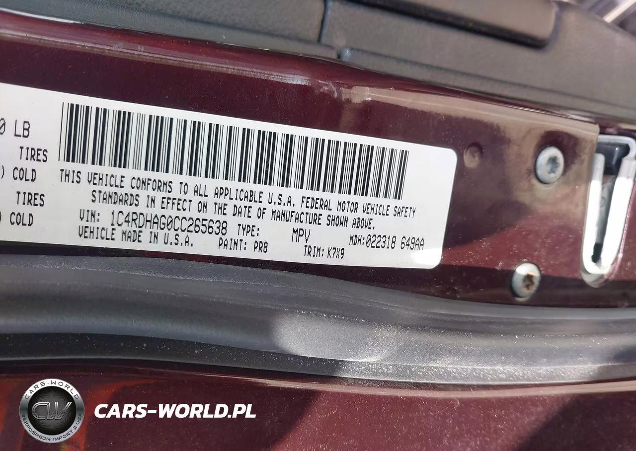 2012 Dodge Durango Sxt VIN:1C4RDHAG0CC265638 - 9