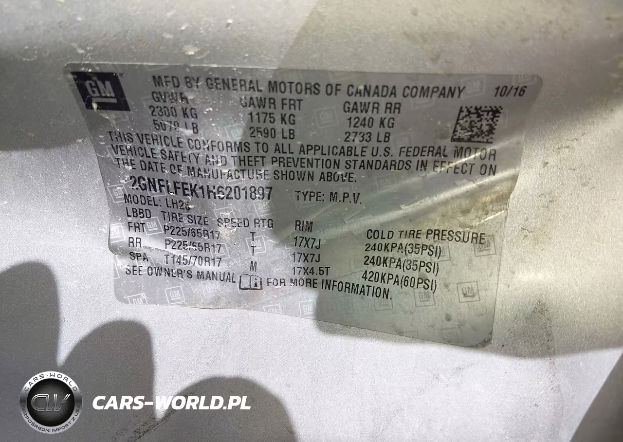 2017 Chevrolet Equinox Lt VIN:2GNFLFEK1H6201897 - 9