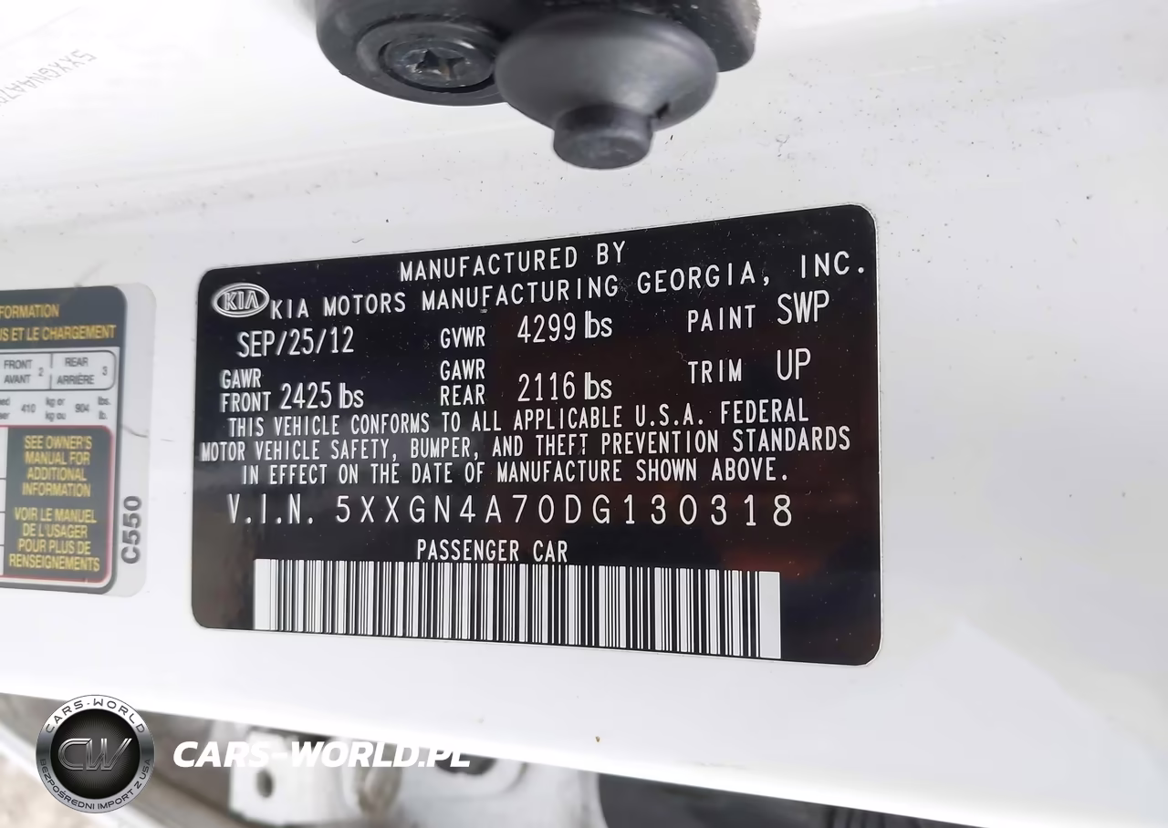 2013 Kia Optima Ex VIN:5XXGN4A70DG130318 - 9