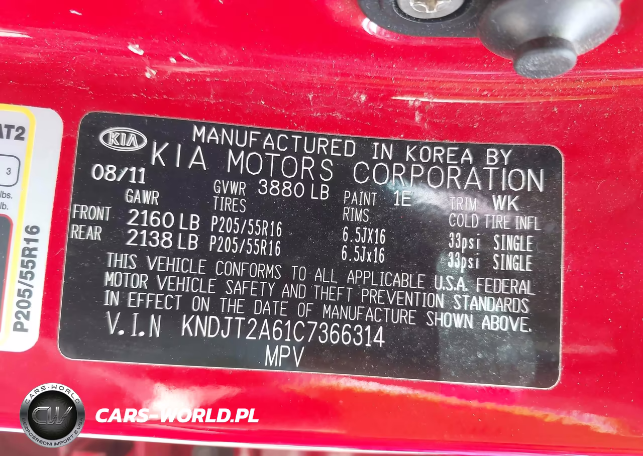 2012 Kia Soul + VIN:KNDJT2A61C7366314 - 9