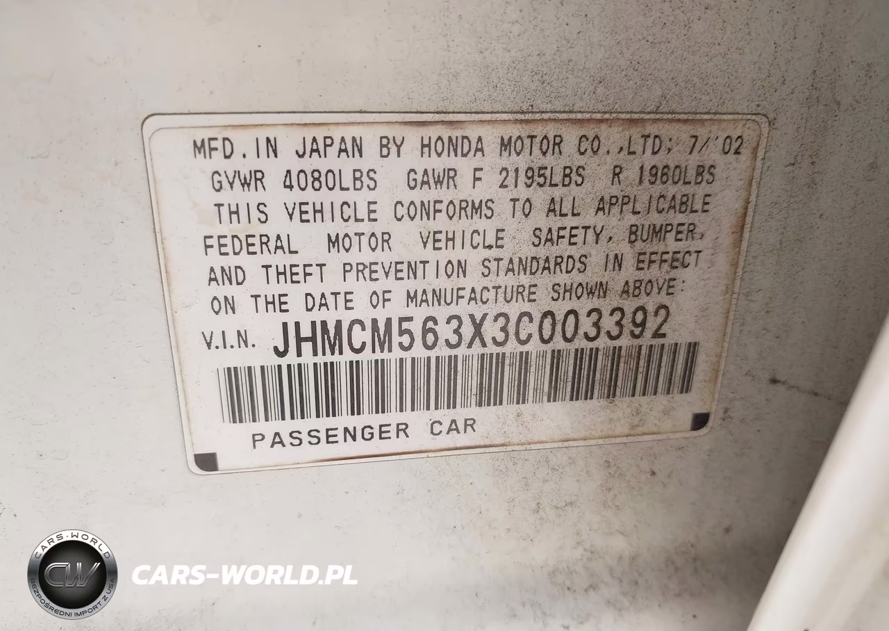 2003 Honda Accord Sdn Lx VIN:JHMCM563X3C003392 - 9