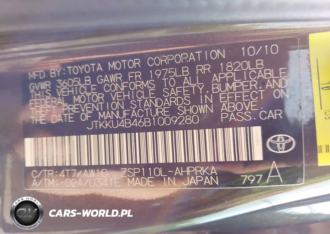 2011 Scion Xd Release Series 3.0 VIN:JTKKU4B46B1009280 - 9