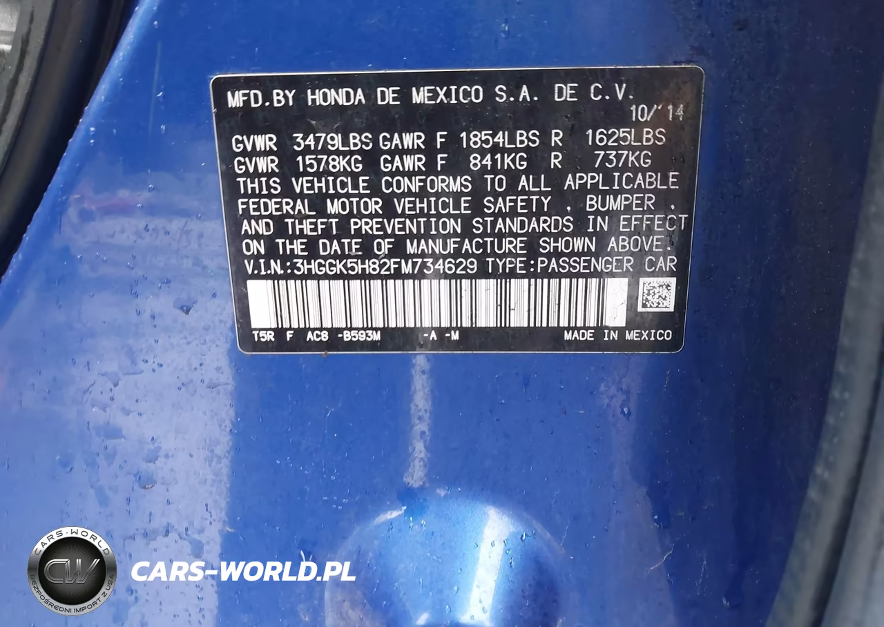 2015 Honda Fit Ex-Ex-L VIN:3HGGK5H82FM734629 - 9