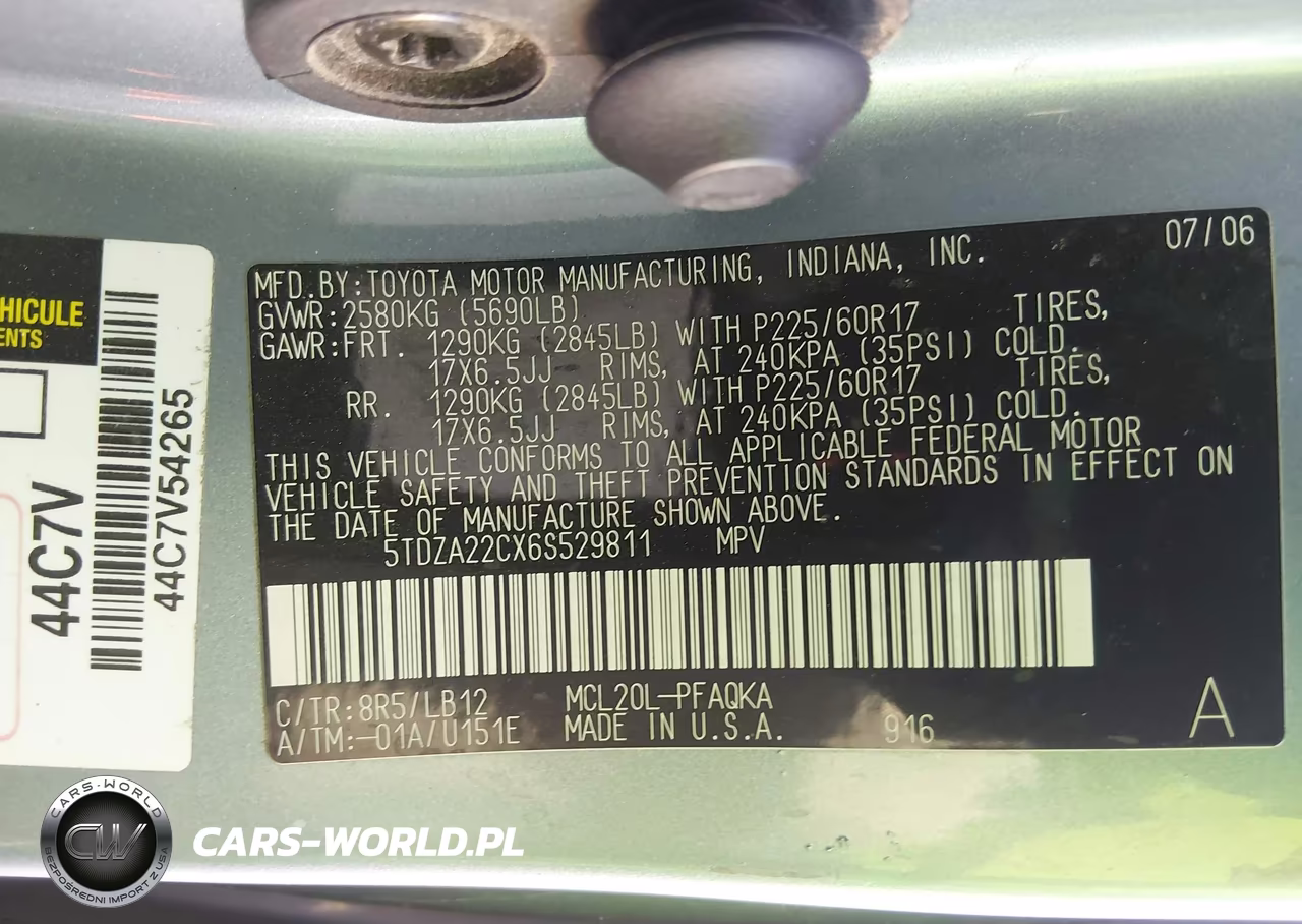 2006 Toyota Sienna Xle VIN:5TDZA22CX6S529811 - 9
