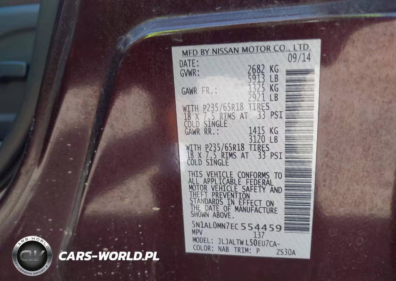 2014 Infiniti Qx60 VIN:5N1AL0MN7EC554459 - 9