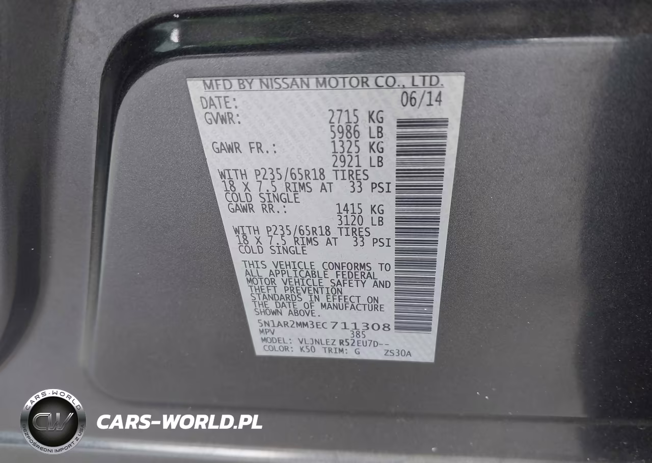 2014 Nissan Pathfinder Sv VIN:5N1AR2MM3EC711308 - 9