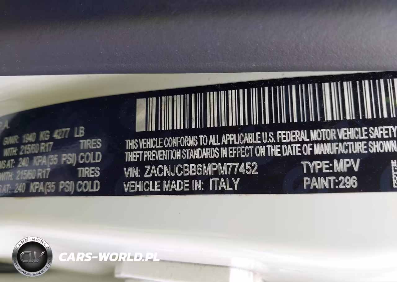 2021 Jeep Renegade Latitude Fwd VIN:ZACNJCBB6MPM77452 - 9