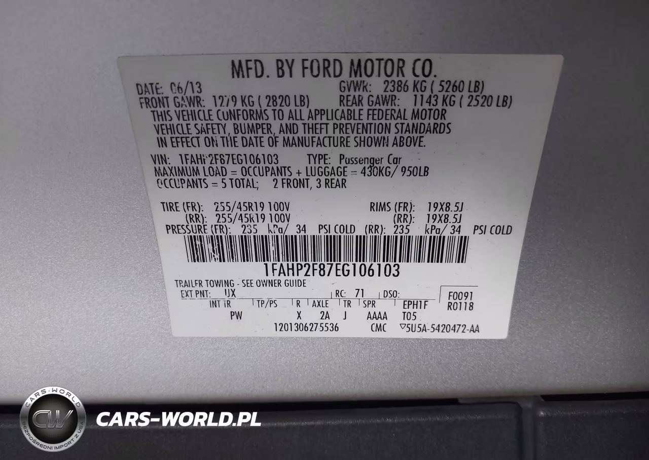 2014 Ford Taurus Limited VIN:1FAHP2F87EG106103 - 9