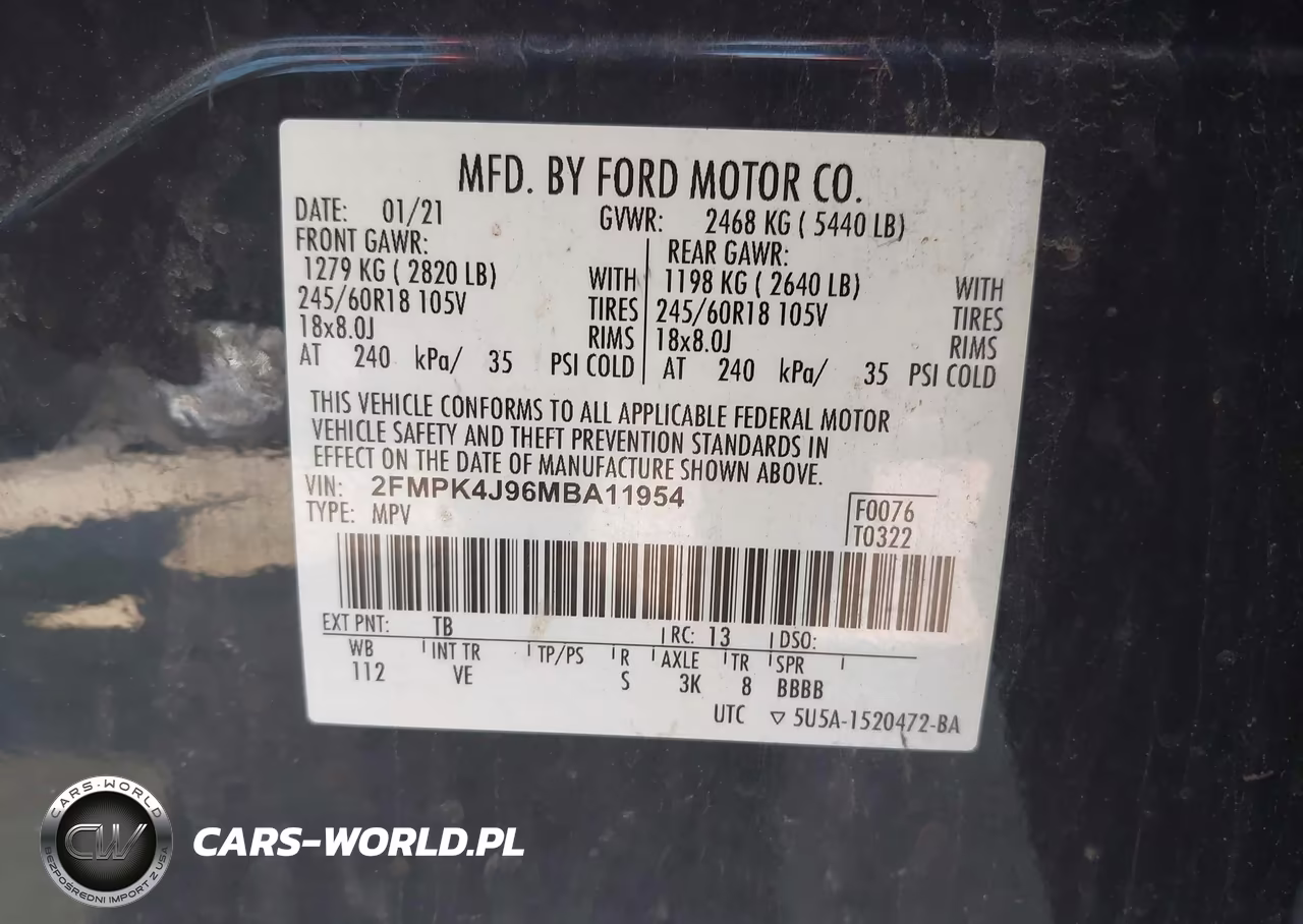 2021 Ford Edge Sel VIN:2FMPK4J96MBA11954 - 9
