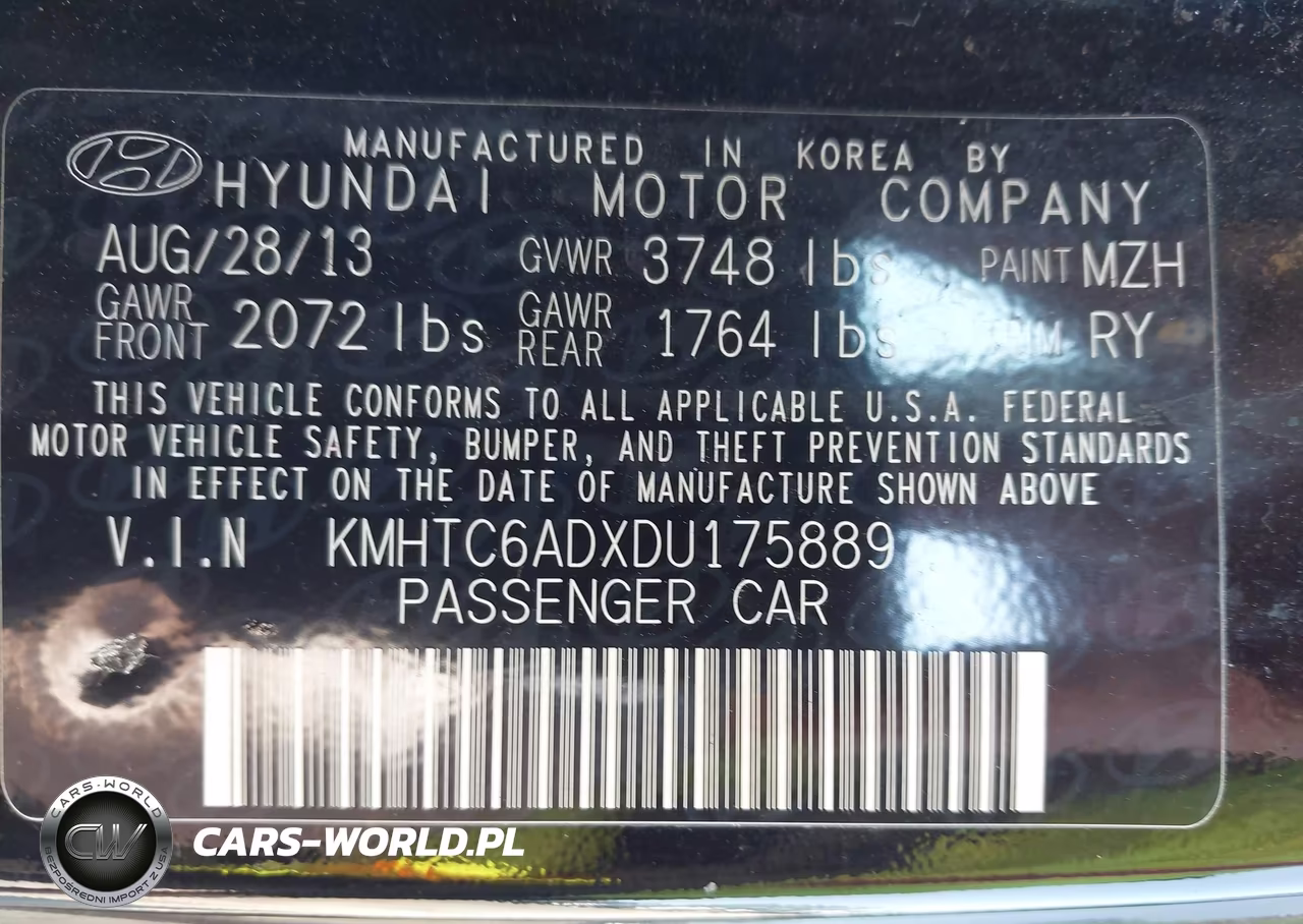 2013 Hyundai Veloster Base W-Gray VIN:KMHTC6ADXDU175889 - 9