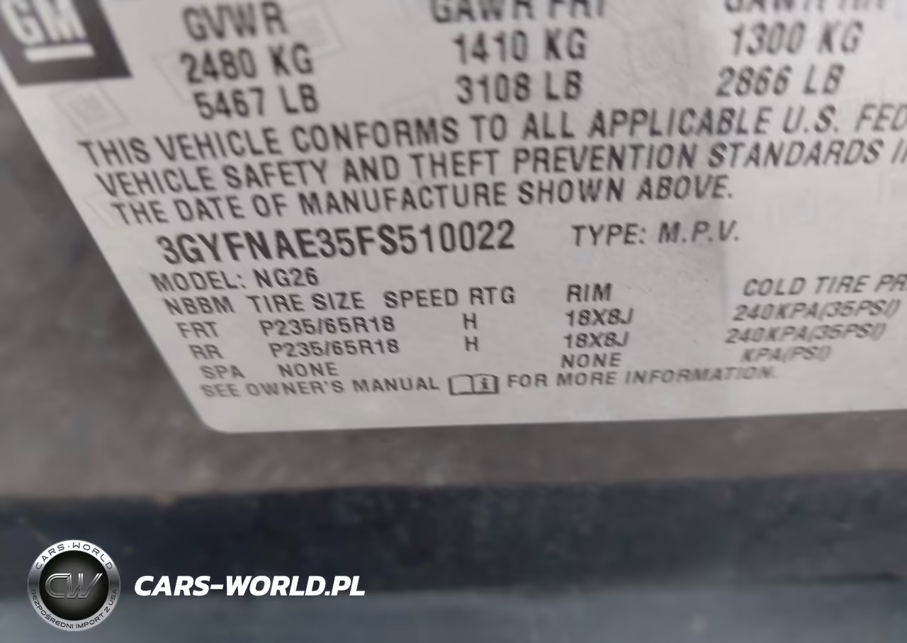 2015 Cadillac Srx Standard VIN:3GYFNAE35FS510022 - 9