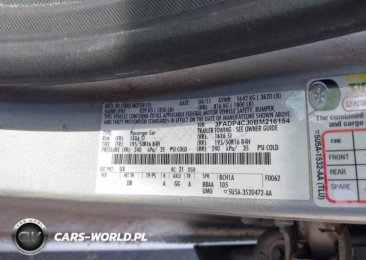 2011 Ford Fiesta Sel VIN:3FADP4CJ0BM216154 - 9