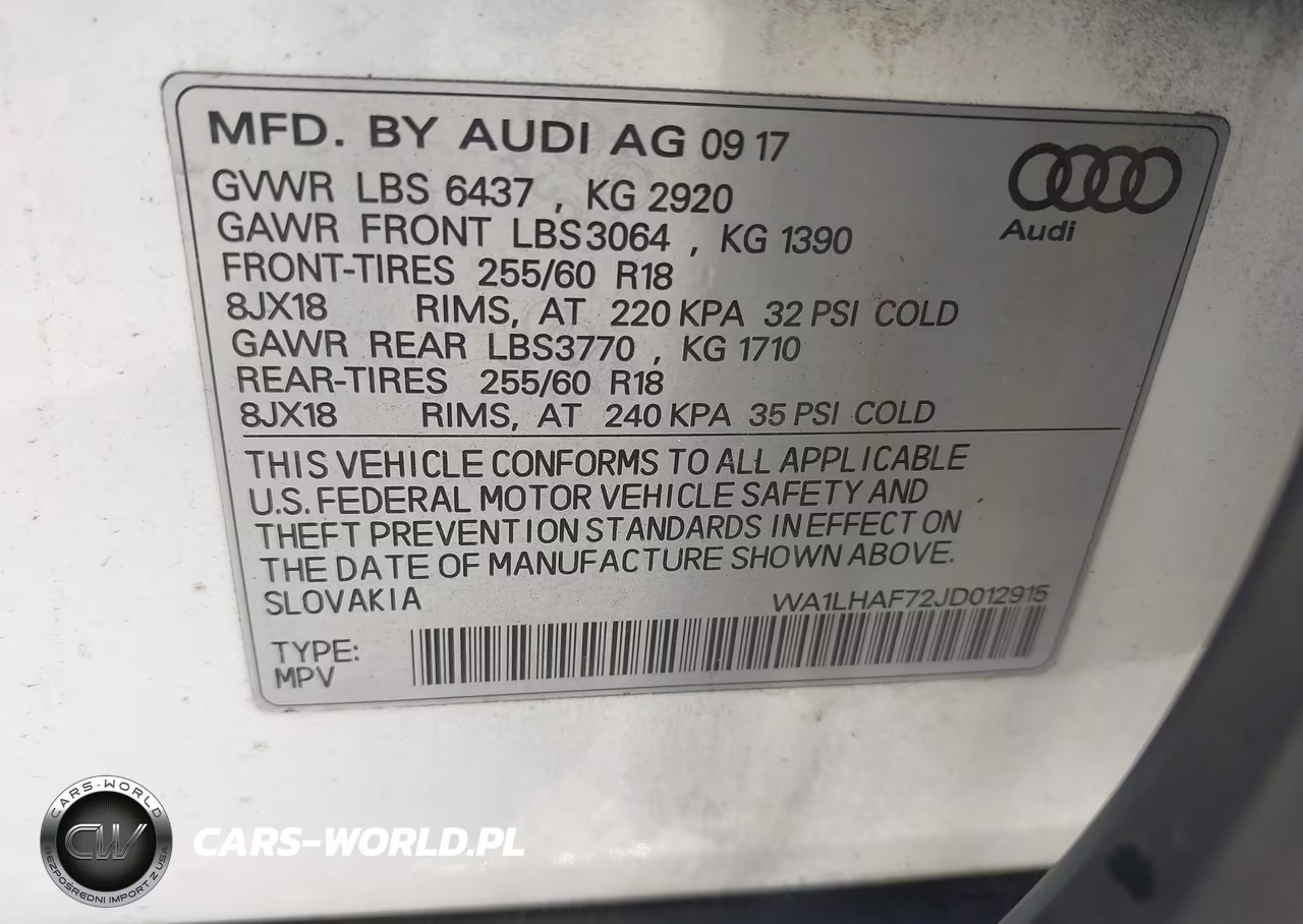 2018 Audi Q7 2.0T Premium VIN:WA1LHAF72JD012915 - 9