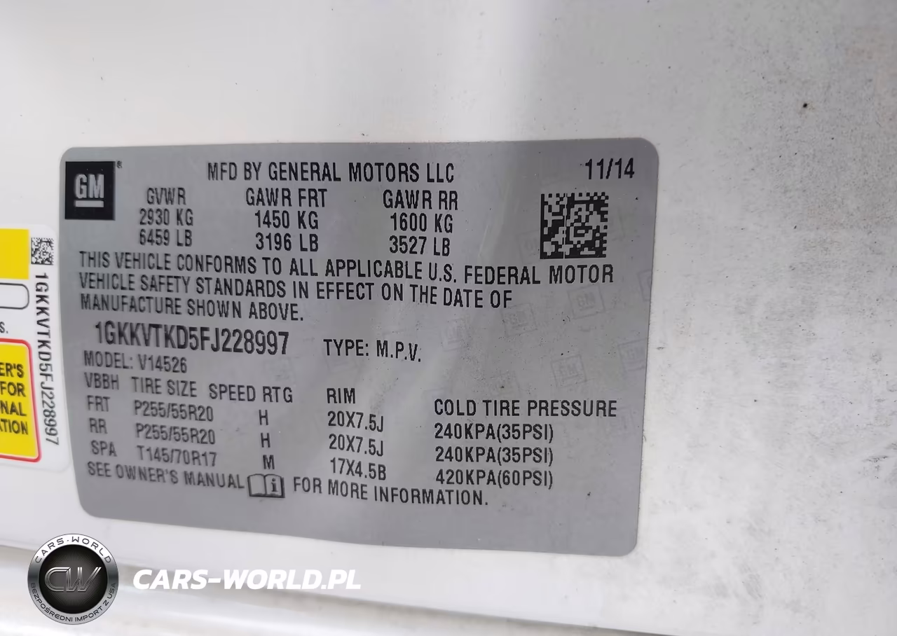 2015 GMC Acadia Denali VIN:1GKKVTKD5FJ228997 - 9