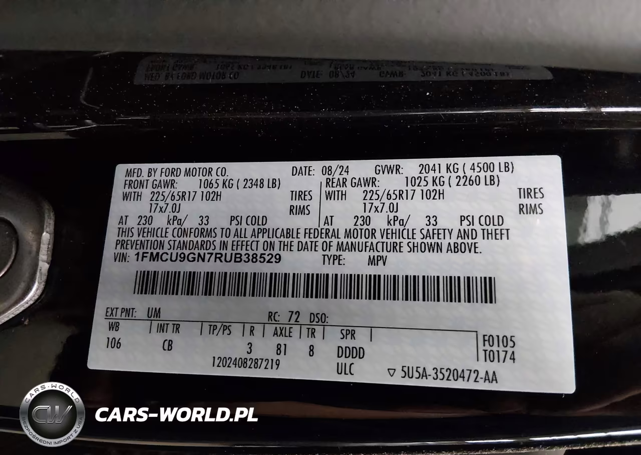 2024 Ford Escape Active VIN:1FMCU9GN7RUB38529 - 9