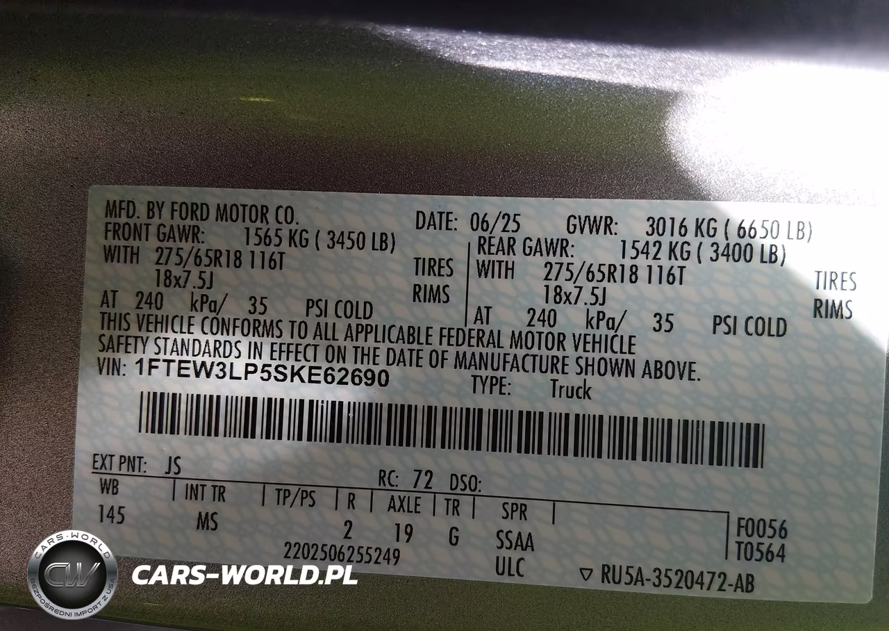 2025 Ford F-150 Xlt VIN:1FTEW3LP5SKE62690 - 9