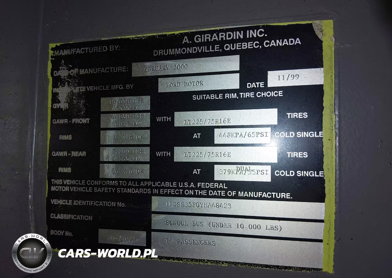 2000 Ford E-350 Cutaway Standard VIN:1FDSE35F0YHA48423 - 8