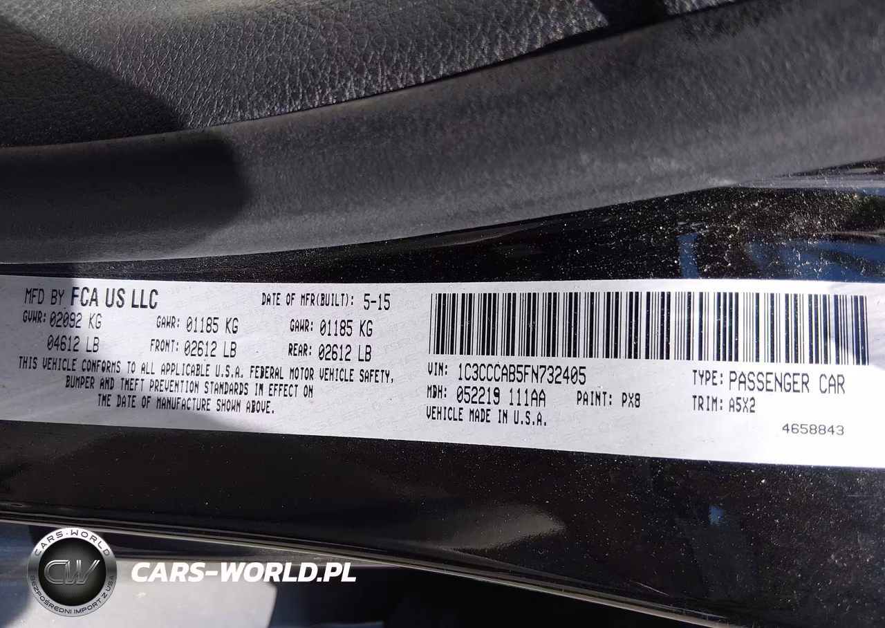 2015 Chrysler 200 Limited VIN:1C3CCCAB5FN732405 - 9