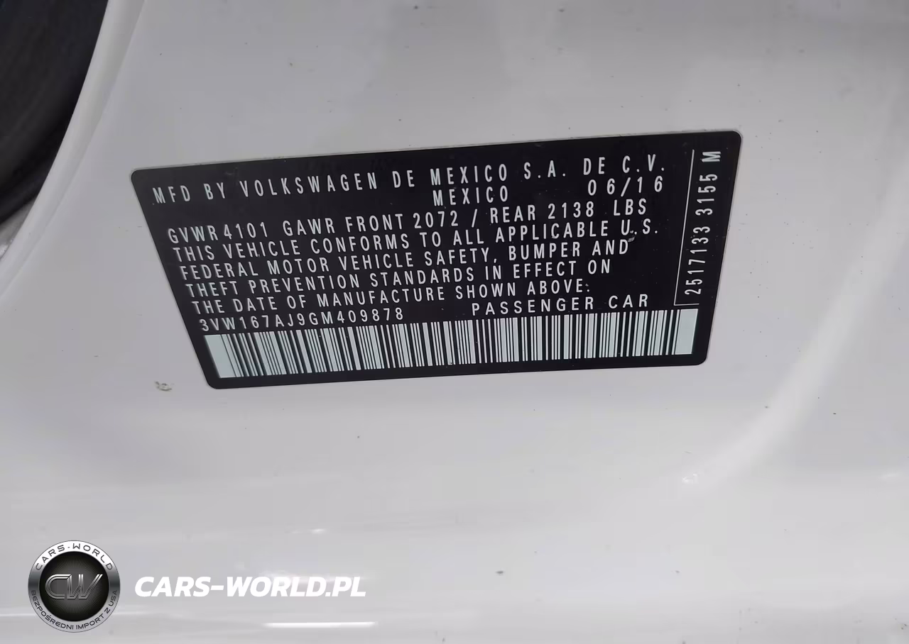 2016 Volkswagen Jetta 1.4T S VIN:3VW167AJ9GM409878 - 9