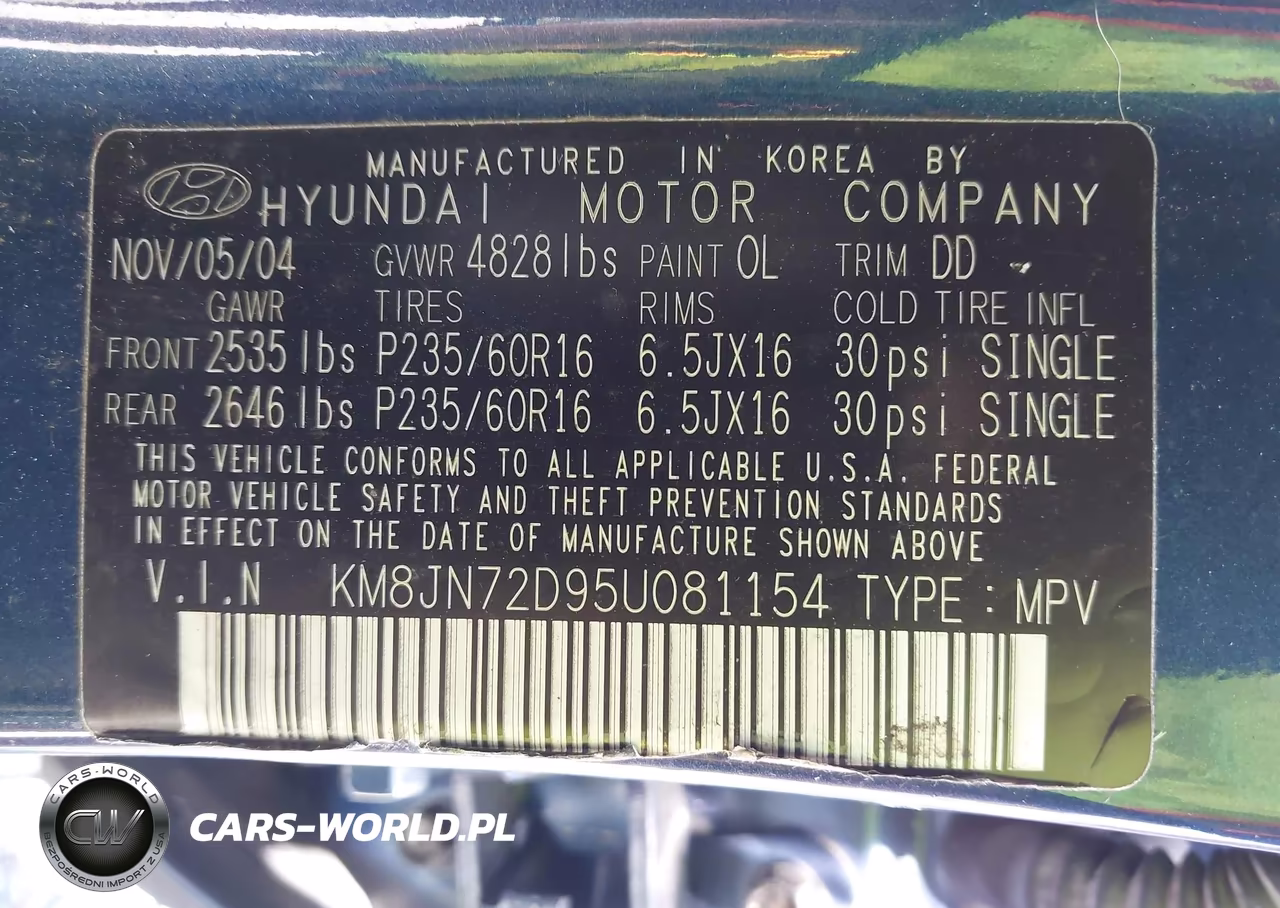 2005 Hyundai Tucson Gls-Lx VIN:KM8JN72D95U081154 - 9