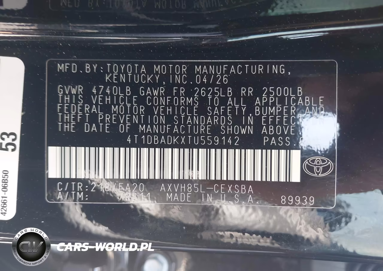 2026 Toyota Camry Nightshade VIN:4T1DBADKXTU559142 - 9