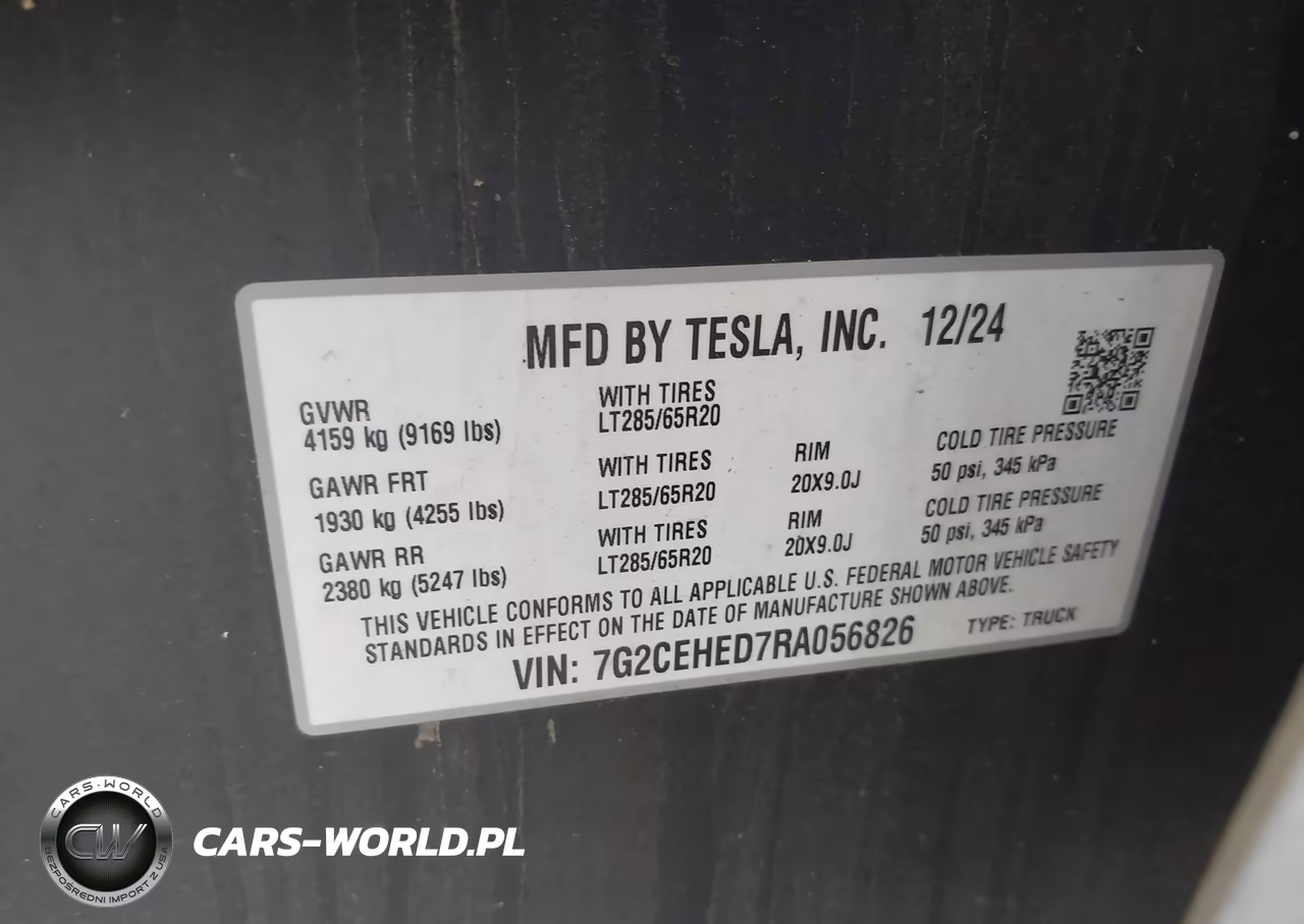 2024 Tesla Cybertruck All-Wheel Drive VIN:7G2CEHED7RA056826 - 9
