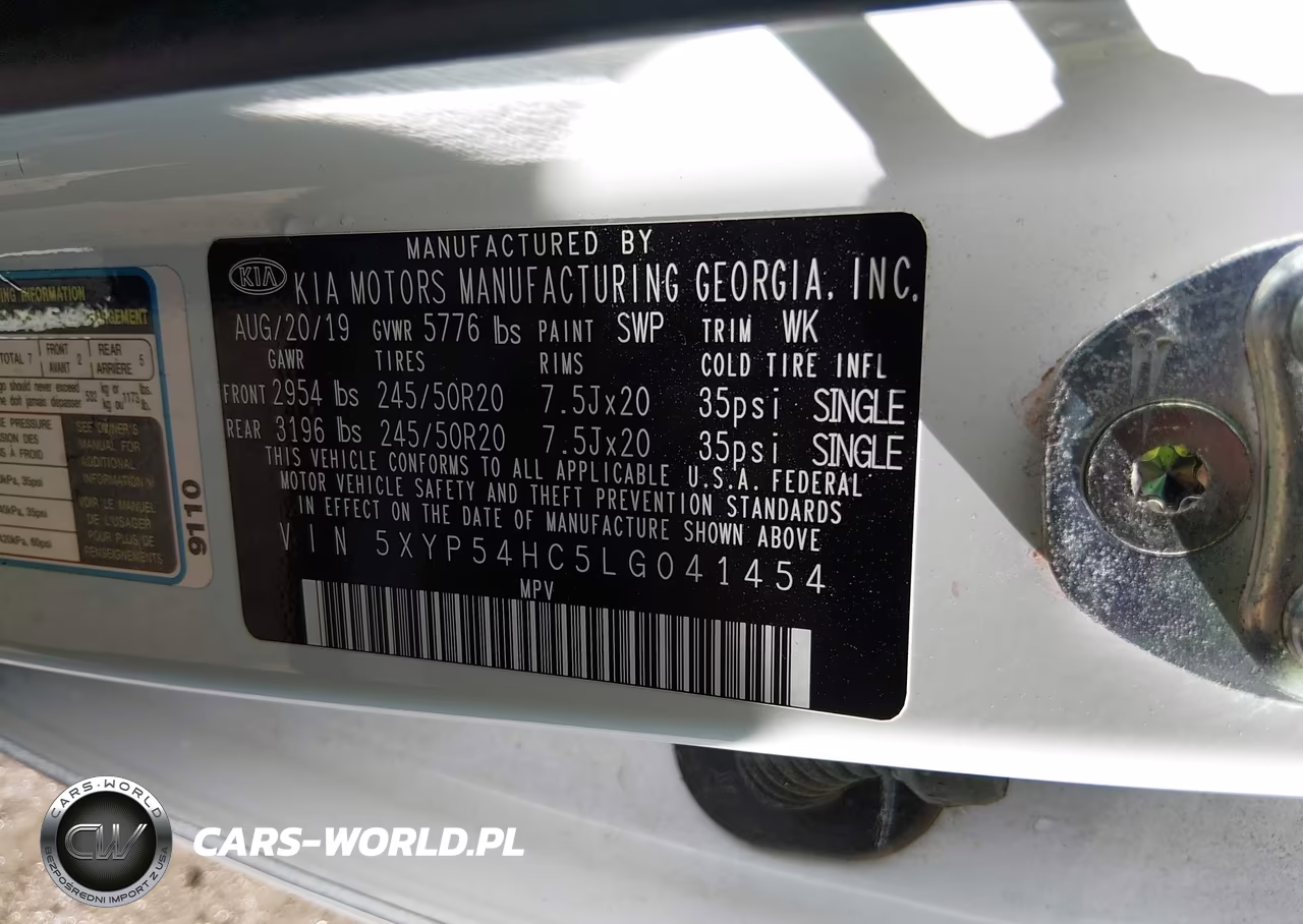 2020 Kia Telluride Sx VIN:5XYP54HC5LG041454 - 9