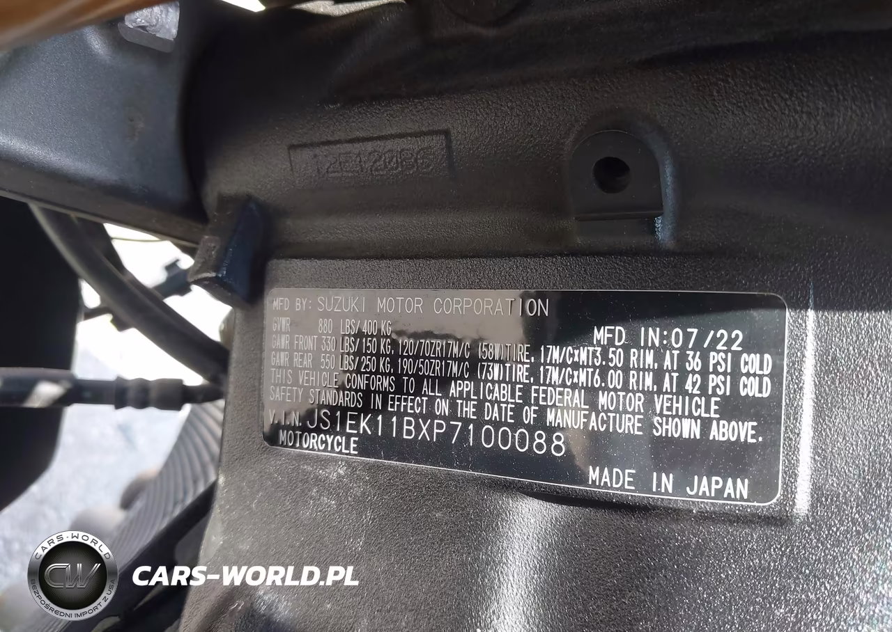 2023 Suzuki Gsx-S1000 A VIN:JS1EK11BXP7100088 - 10