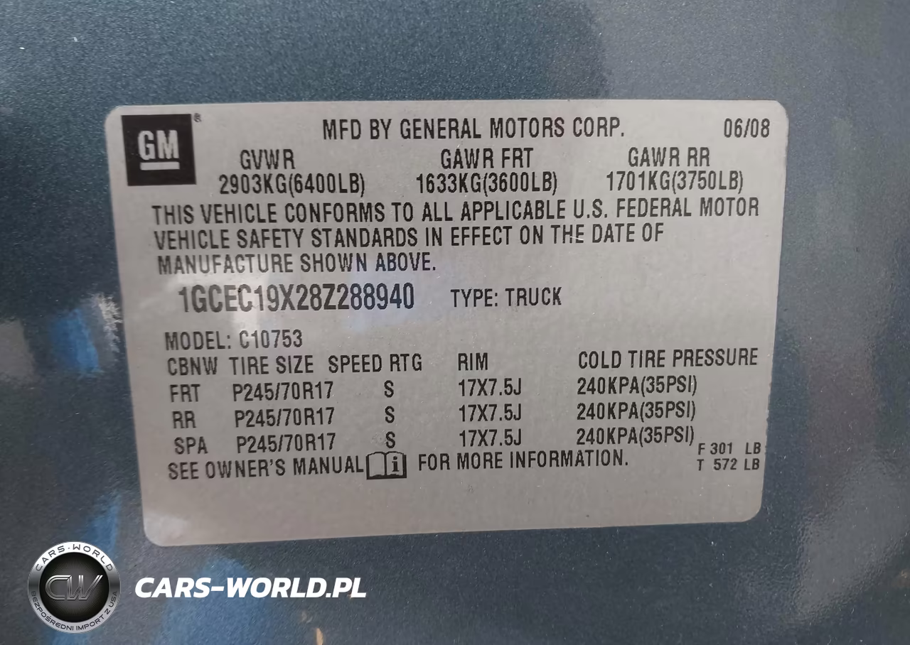 2008 Chevrolet Silverado 1500 Work Truck VIN:1GCEC19X28Z288940 - 9