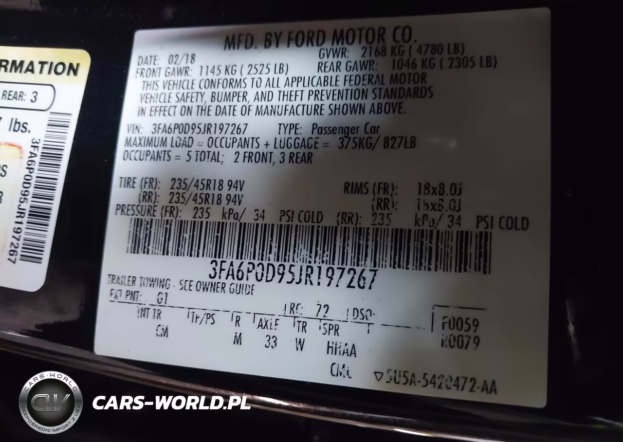 2018 Ford Fusion Platinum-Titanium VIN:3FA6P0D95JR197267 - 9