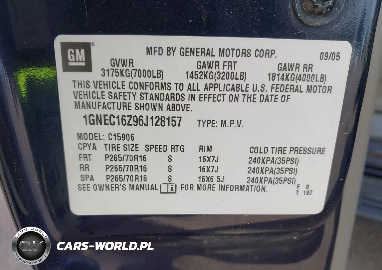 2006 Chevrolet Suburban 1500 Ls VIN:1GNEC16Z96J128157 - 9