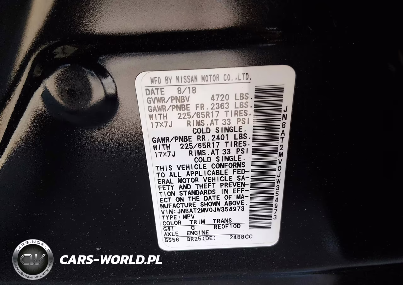 2018 Nissan Rogue Sv VIN:JN8AT2MV0JW354973 - 9