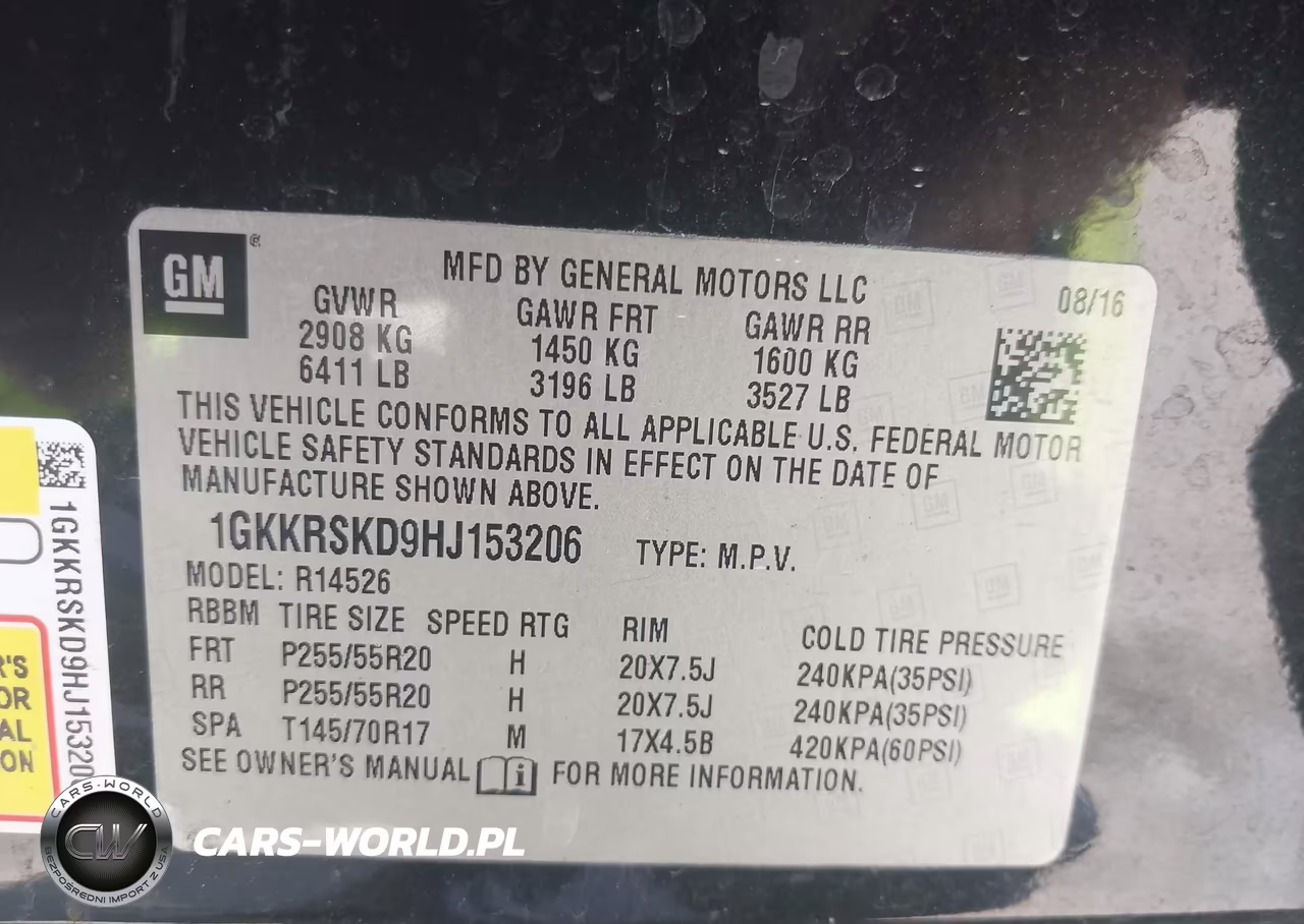 2017 GMC Acadia Limited VIN:1GKKRSKD9HJ153206 - 9
