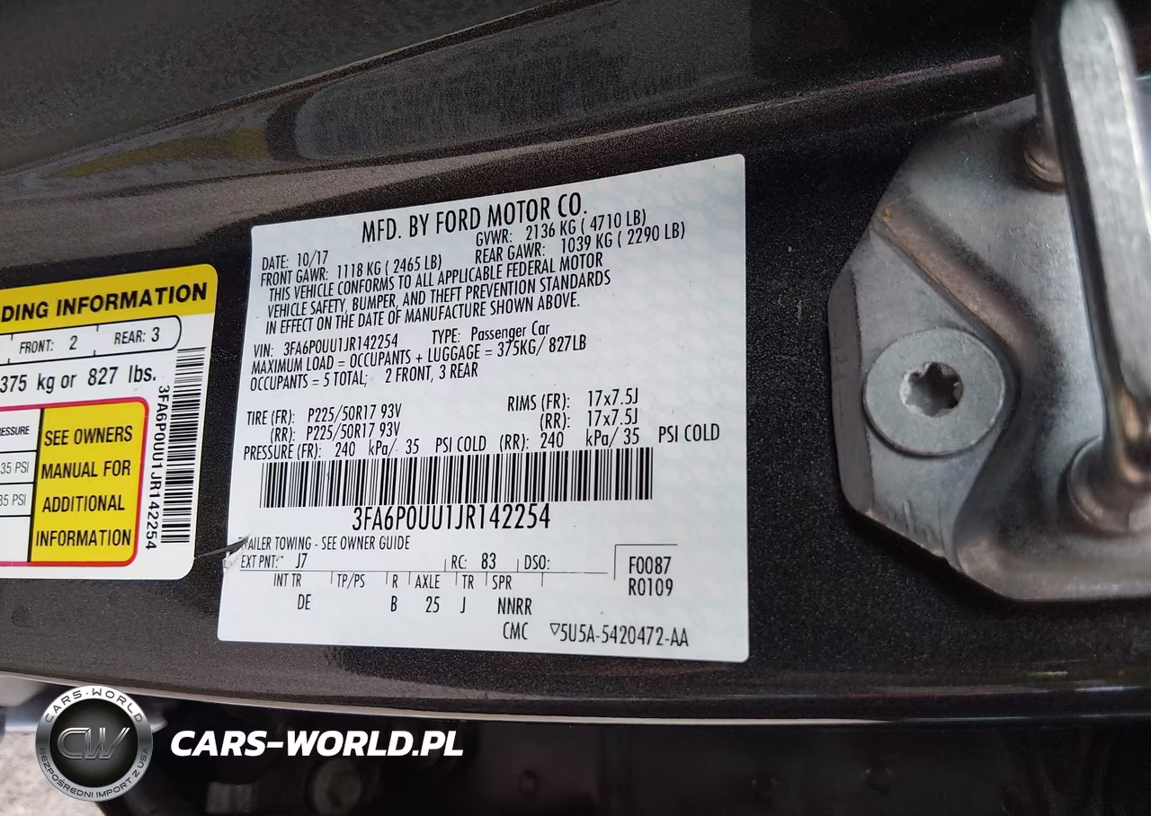 2018 Ford Fusion Hybrid S VIN:3FA6P0UU1JR142254 - 9