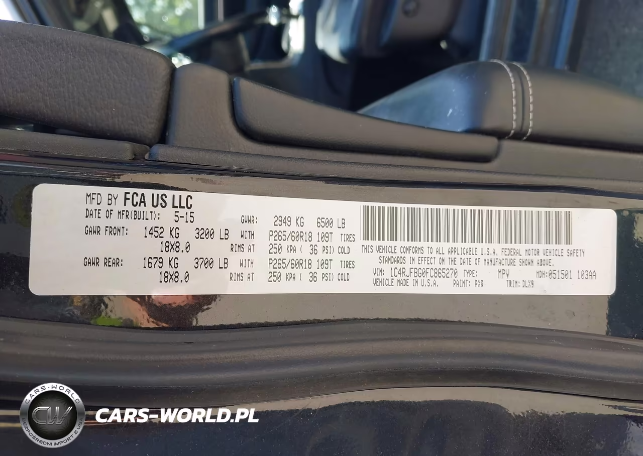2015 Jeep Grand Cherokee Limited VIN:1C4RJFBG0FC865270 - 9