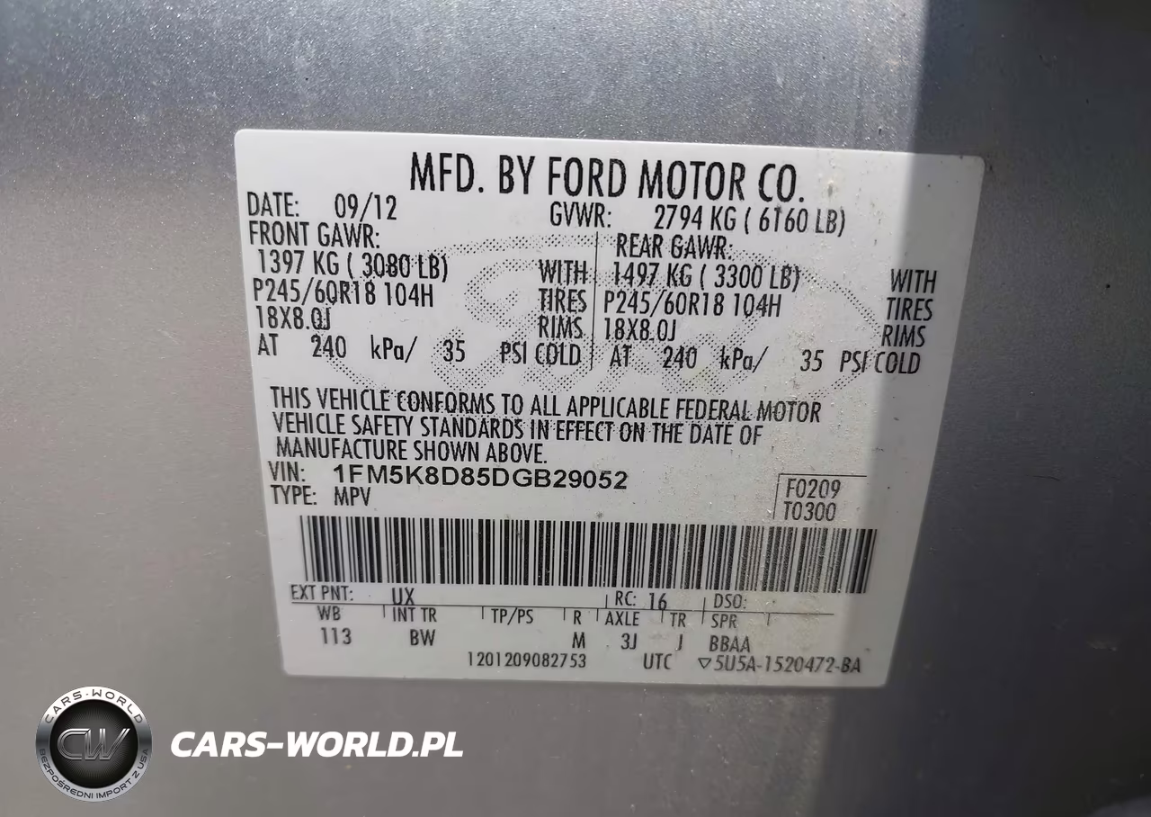 2013 Ford Explorer Xlt VIN:1FM5K8D85DGB29052 - 9