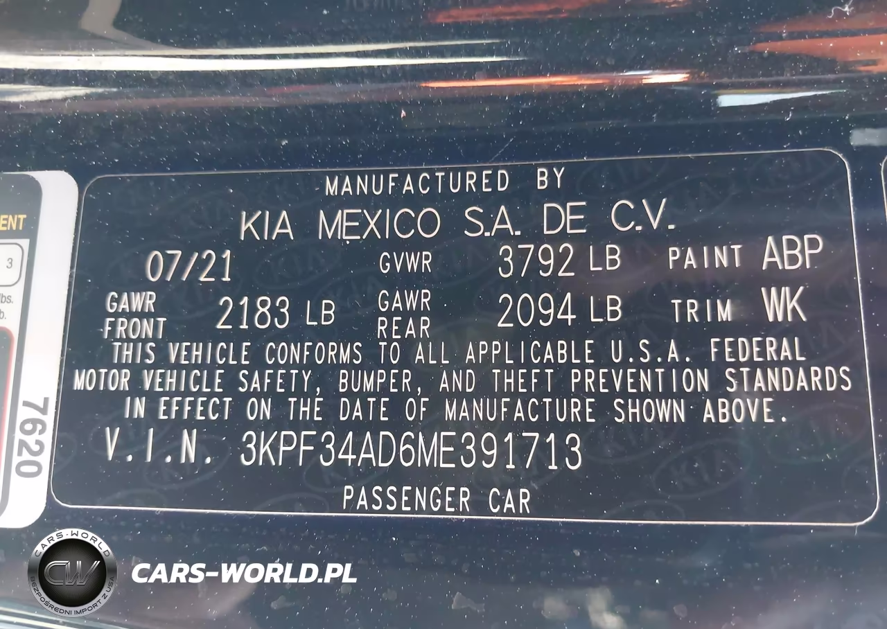 2021 Kia Forte Gt-Line VIN:3KPF34AD6ME391713 - 9