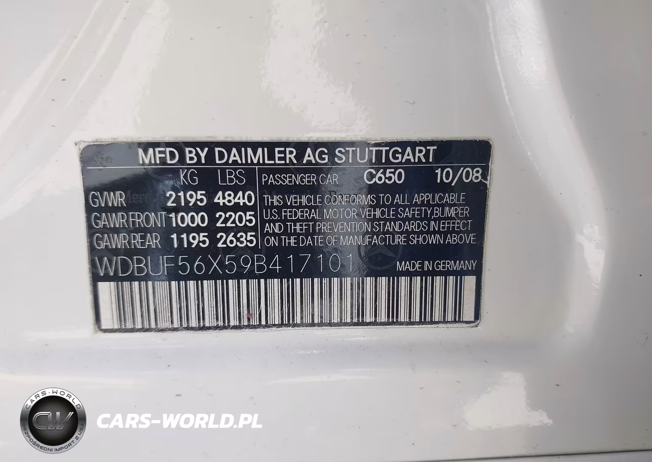 2009 Mercedes-Benz E 350 VIN:WDBUF56X59B417101 - 9