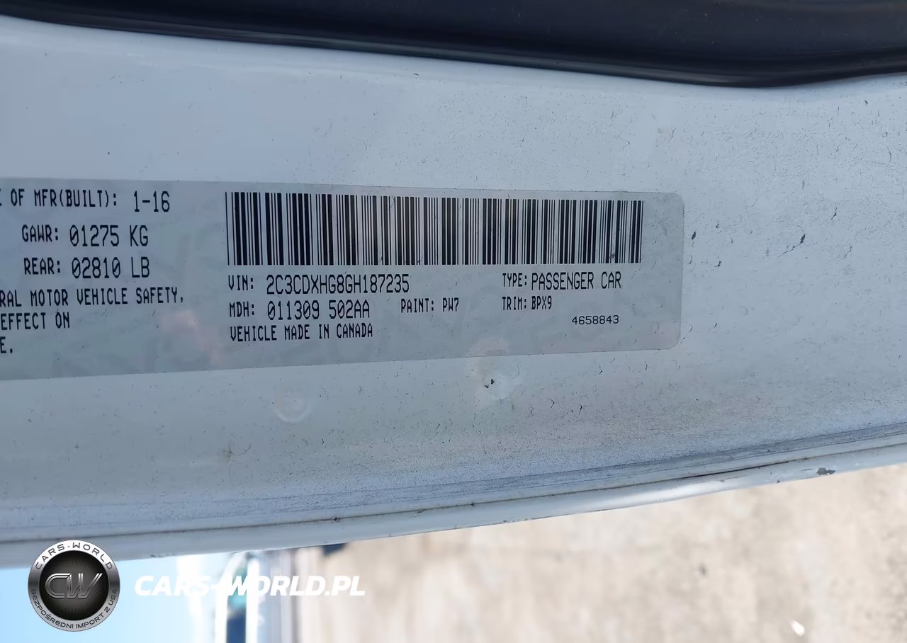 2016 Dodge Charger Sxt VIN:2C3CDXHG8GH187235 - 9