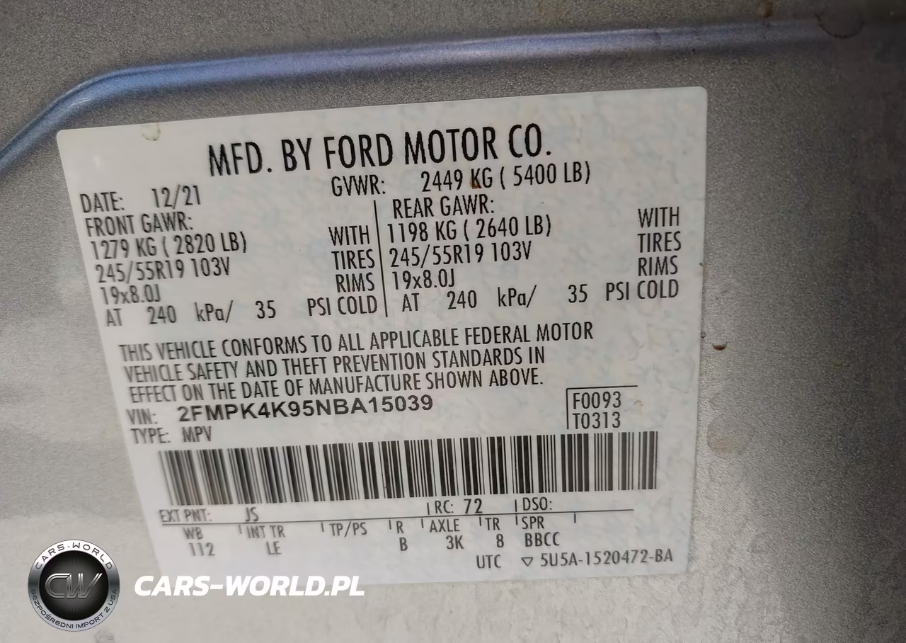 2022 Ford Edge Titanium VIN:2FMPK4K95NBA15039 - 9