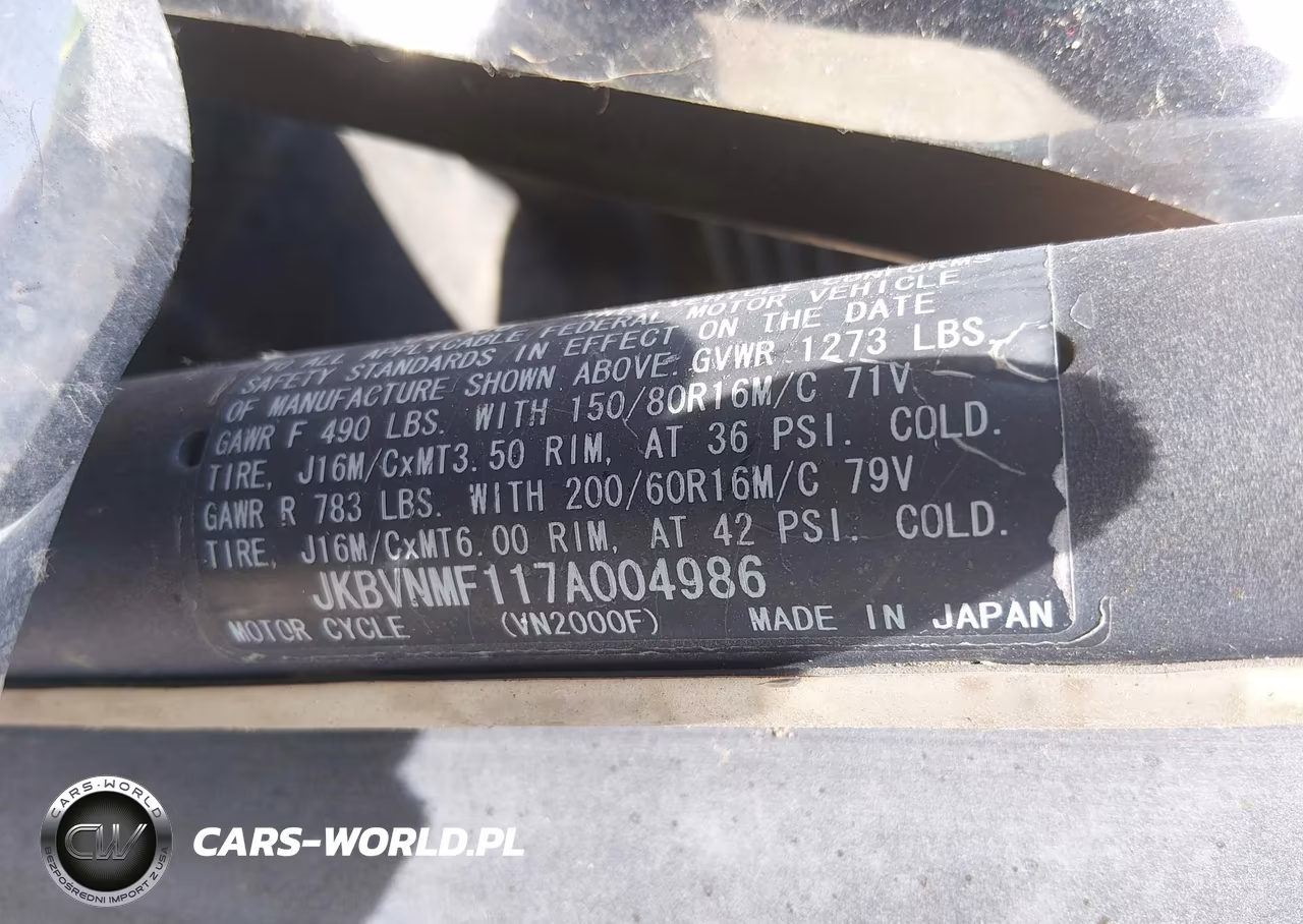 2007 Kawasaki Vn2000 F VIN:JKBVNMF117A004986 - 10