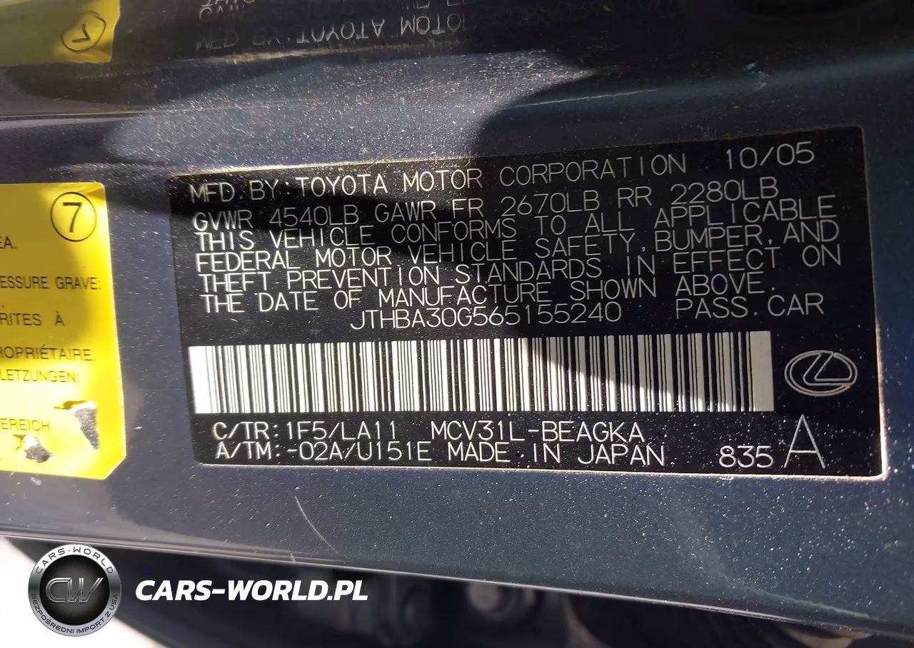 2006 Lexus Es 330 VIN:JTHBA30G565155240 - 9